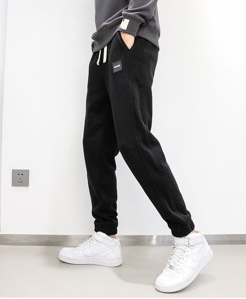 Men's Fleece Plus Size Elastic Waist Outdoor Jogging Pants