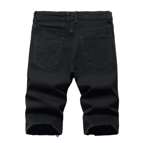 Men's Flower Ripped Denim Jeans Shorts Men's Jean Shorts