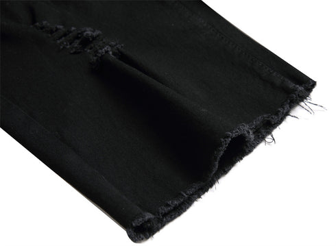 Men's Flower Ripped Denim Jeans Shorts Men's Jean Shorts