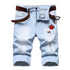 Men's Flower Ripped Denim Jeans Shorts Men's Jean Shorts