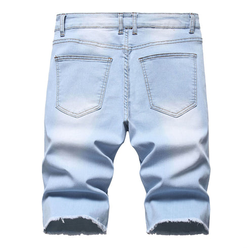 Men's Flower Ripped Denim Jeans Shorts Men's Jean Shorts