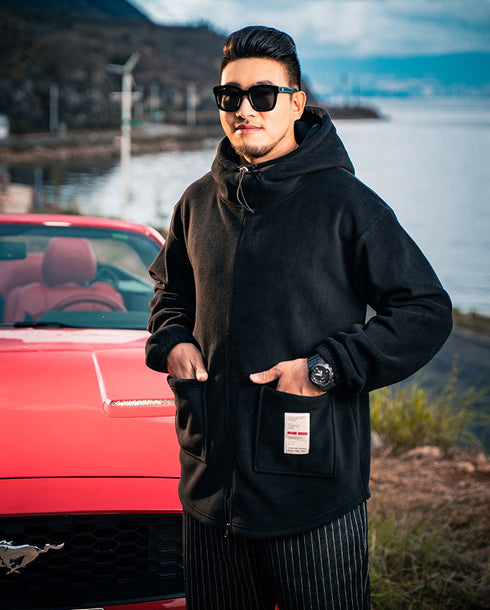 Men's Full-Zip Polar Fleece Plus Size Jacket