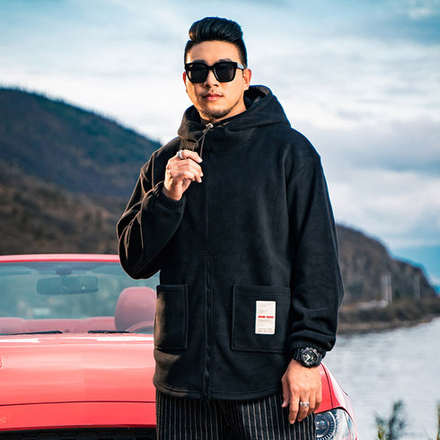 Men's Full-Zip Polar Fleece Plus Size Jacket