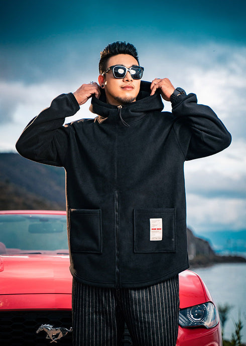 Men's Full-Zip Polar Fleece Plus Size Jacket