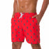 Men's Funny Printed Quick Dry Beach Shorts with Mesh Lining