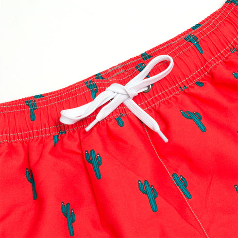 Men's Funny Printed Quick Dry Beach Shorts with Mesh Lining