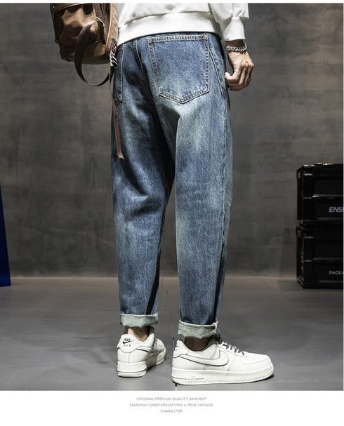 Men's Harem Ripped Denim Jeans Pants