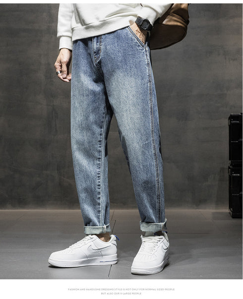 Men's Harem Pants Loose Jeans Denim Trousers