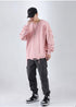 Men's Hip Hop Solid Color Pullover Hole Sweatshirts