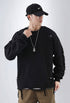 Men's Hip Hop Solid Color Pullover Hole Sweatshirts