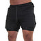 Men's Lightweight Athletic Gym Shorts with Compression Liner