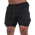Men's Lightweight Athletic Gym Shorts with Compression Liner