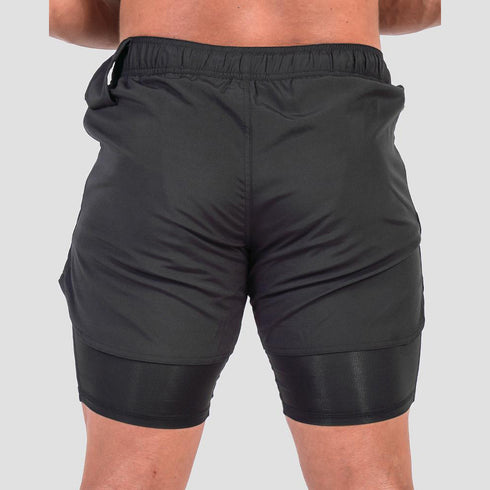 Men's Lightweight Athletic Gym Shorts with Compression Liner