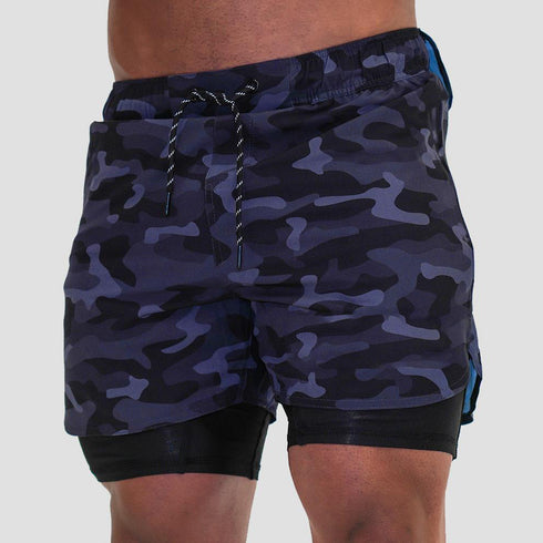 Men's Lightweight Athletic Gym Shorts with Compression Liner