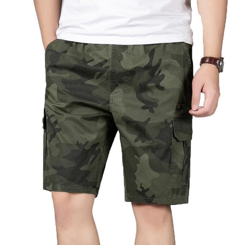 Men's Lightweight Casual Athletic Camo Cargo Shorts