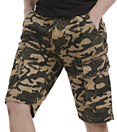 Men's Lightweight Relaxed Fit Camo Hiking Cargo Shorts