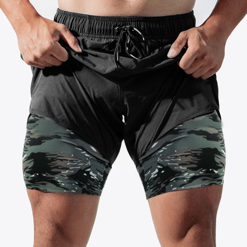 Men's Lightweight Workout Sport Shorts with Zip Pockets
