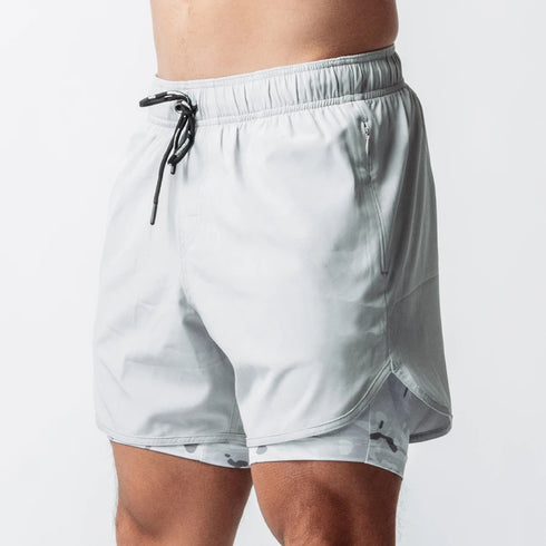 Men's Lightweight Workout Sport Shorts with Zip Pockets