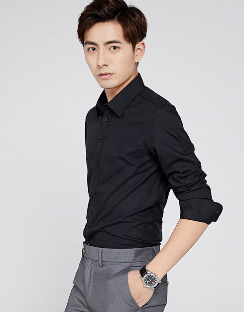 Men's Long Sleeve Business Slim Fit Plus Size Shirts