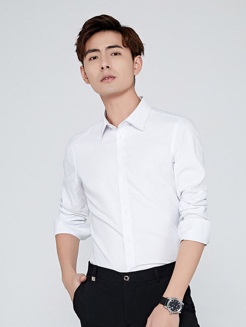 Men's Long Sleeve Business Slim Fit Plus Size Shirts