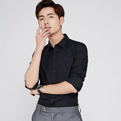 Men's Long Sleeve Business Slim Fit Plus Size Shirts