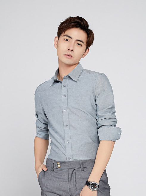 Men's Long Sleeve Business Slim Fit Plus Size Shirts