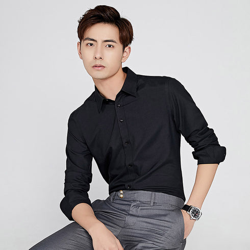 Men's Long Sleeve Business Slim Fit Plus Size Shirts