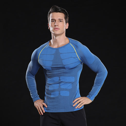 Men's Long Sleeve Compression Workout Running Shirts