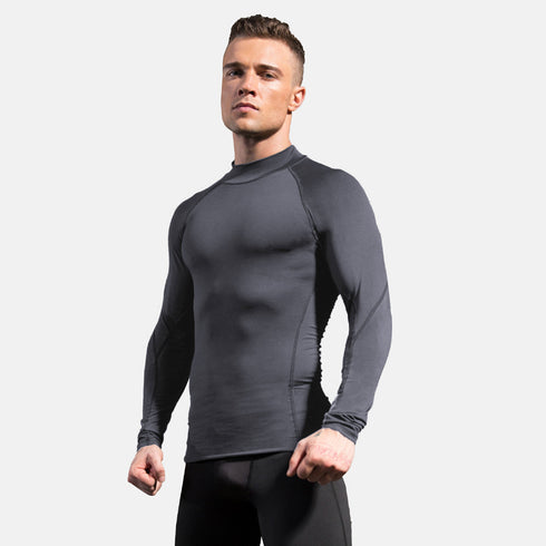 Men's Long Sleeve Shirt Bodybuilding Top Sport Undershirt