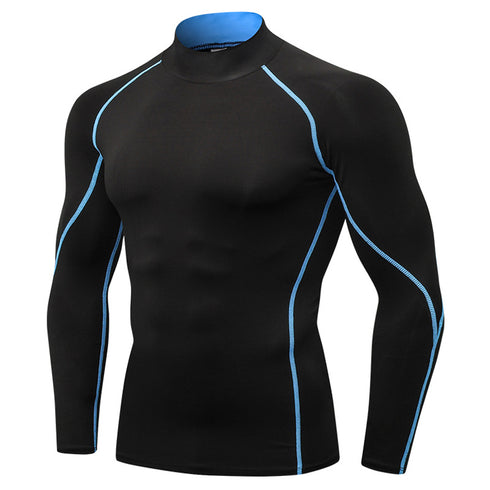 Men's Long Sleeve Shirt Bodybuilding Top Sport Undershirt