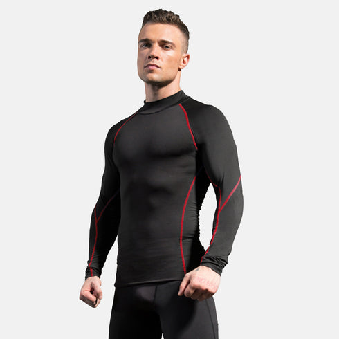 Men's Long Sleeve Shirt Bodybuilding Top Sport Undershirt