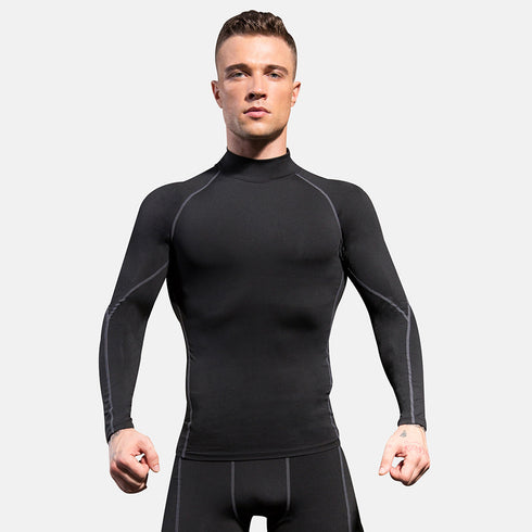 Men's Long Sleeve Shirt Bodybuilding Top Sport Undershirt