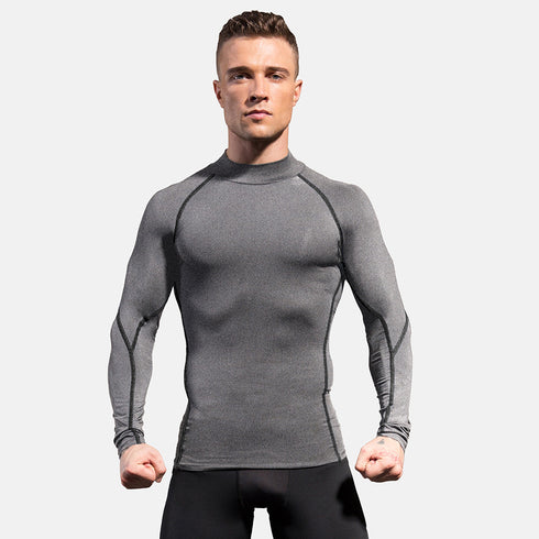 Men's Long Sleeve Shirt Bodybuilding Top Sport Undershirt