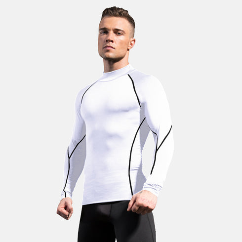 Men's Long Sleeve Shirt Bodybuilding Top Sport Undershirt