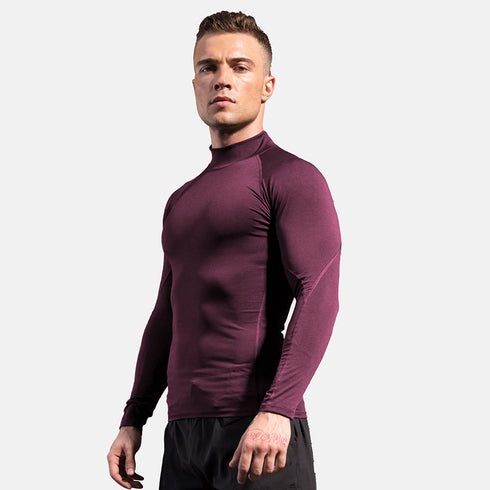 Men's Long Sleeve Shirt Bodybuilding Top Sport Undershirt