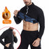 Men's Long Sleeve Zipper Undershirt Sauna Shapewear Top
