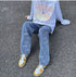 Men's Loose-Fit Wide Leg Streetwear Denim Pants