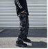 Men's Loose-Fitting Wide Leg Streetwear Black Denim Pants