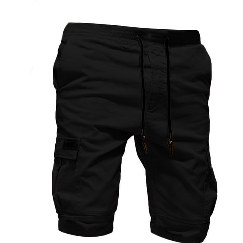 Men's Loose Casual Sports Cargo Shorts with Drawstring