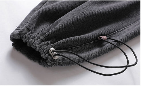 Men's Loose Casual Straight Wide Leg Drawstring Joggers