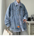 Men's Loose Classic Blue Plus Size Jean Jackets Coat