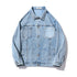 Men's Loose Classic Blue Plus Size Jean Jackets Coat