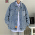 Men's Loose Classic Blue Plus Size Jean Jackets Coat