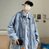 Men's Loose Classic Blue Plus Size Jean Jackets Coat