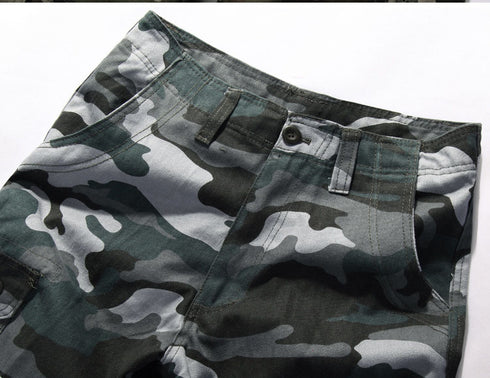 Men's Loose Fit Camo Military Cargo Shorts