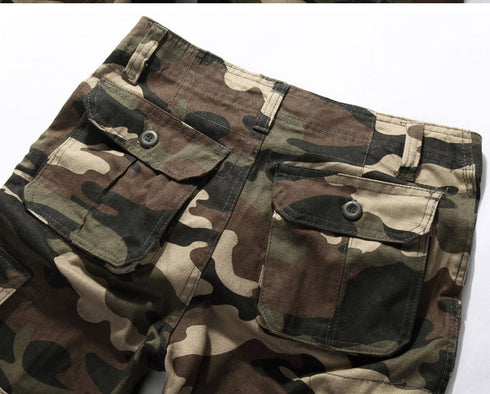 Men's Loose Fit Camo Military Cargo Shorts