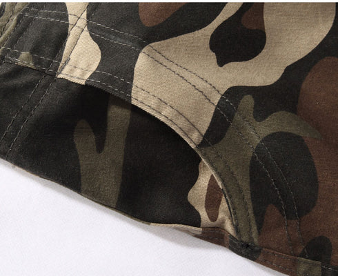 Men's Loose Fit Camo Military Cargo Shorts