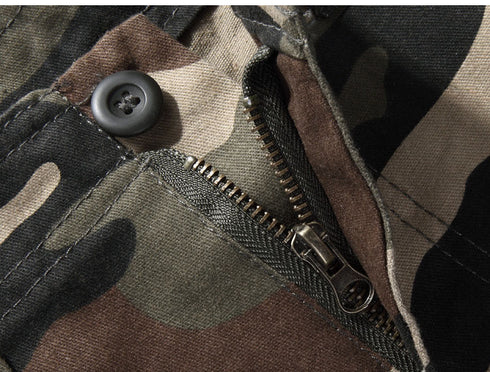 Men's Loose Fit Camo Military Cargo Shorts