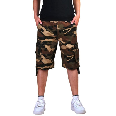 Men's Loose Fit Camo Military Cargo Shorts