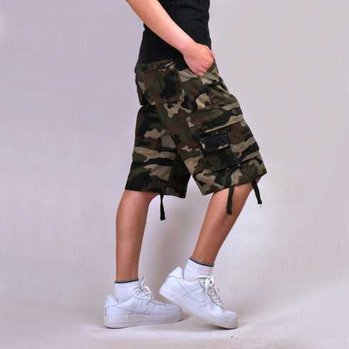 Men's Loose Fit Camo Military Cargo Shorts